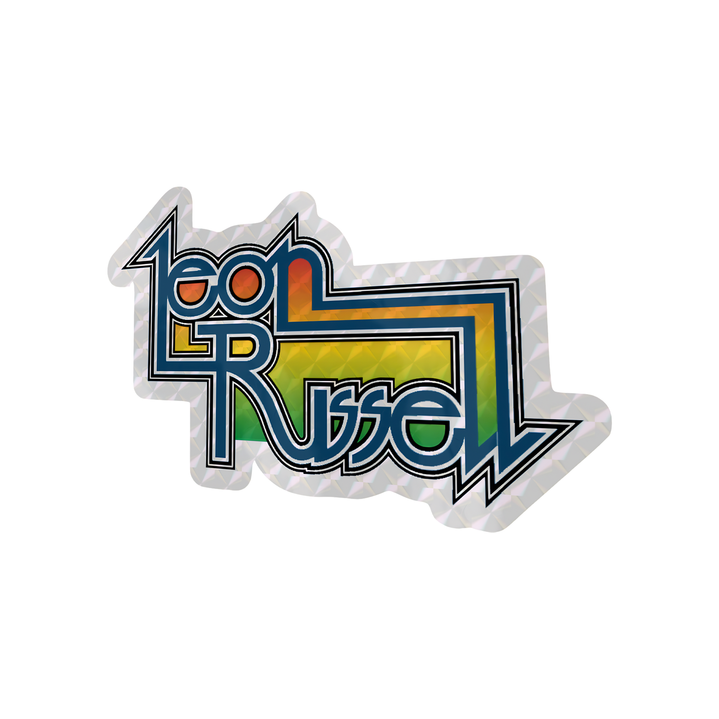 Leon Russell Vintage Logo Prismatic Die-Cut Sticker